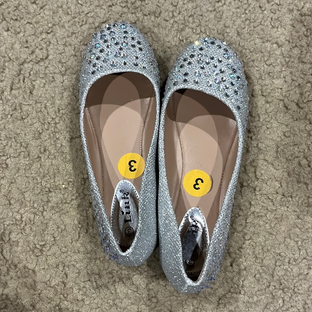 Rhinestone dressy flat shoes